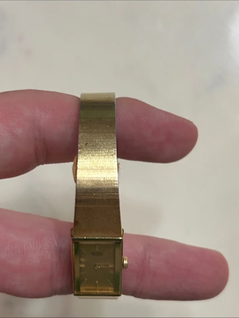 Seiko Gold Rectangular Bracelet Watch